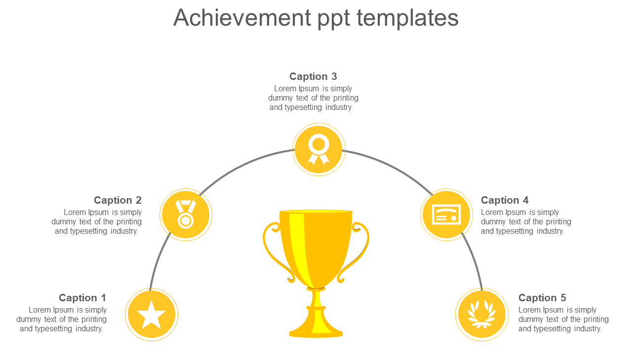 Achievement ppt templates-yellow
